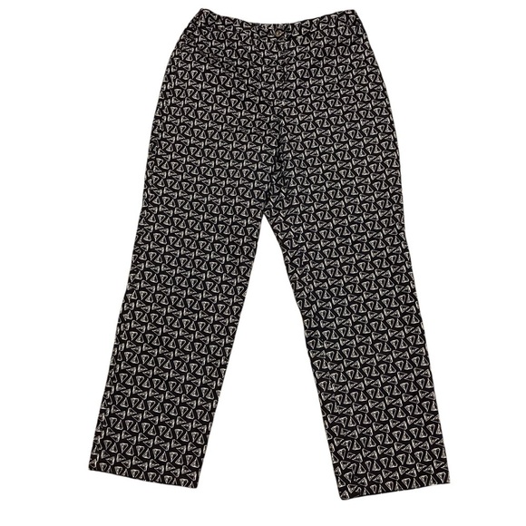 Liz Claiborne Pants - Liz Claiborne Liz Sport Navy Blue & White Sailboat Cropped Pants Size 6